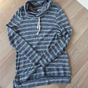 Olive & Oak Striped Cowl Neck Sweater
